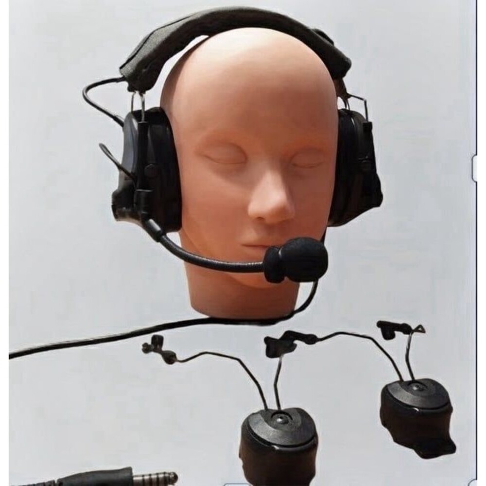PELTOR 3M ComTac V Tactical Foldable Headset Single Lead NATO Wiring OD Green